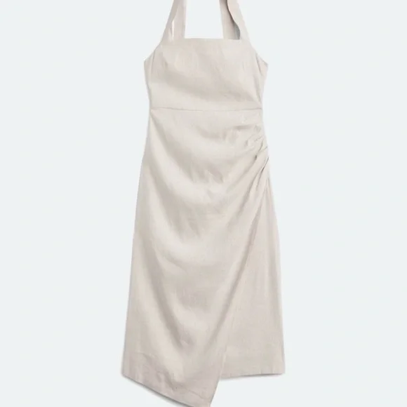 Spring Halter Beige Midi Dress Stitch Fix - Picture 3 of 15